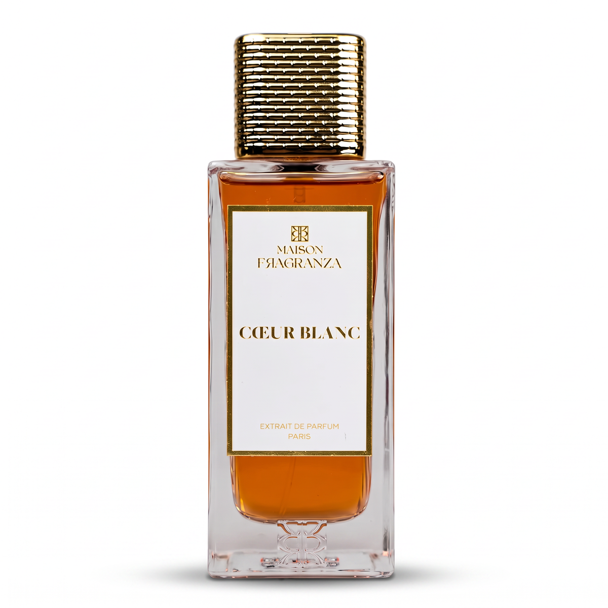 Cœur Blanc Ramon Monegal Fragranza, flacon fond blanc
